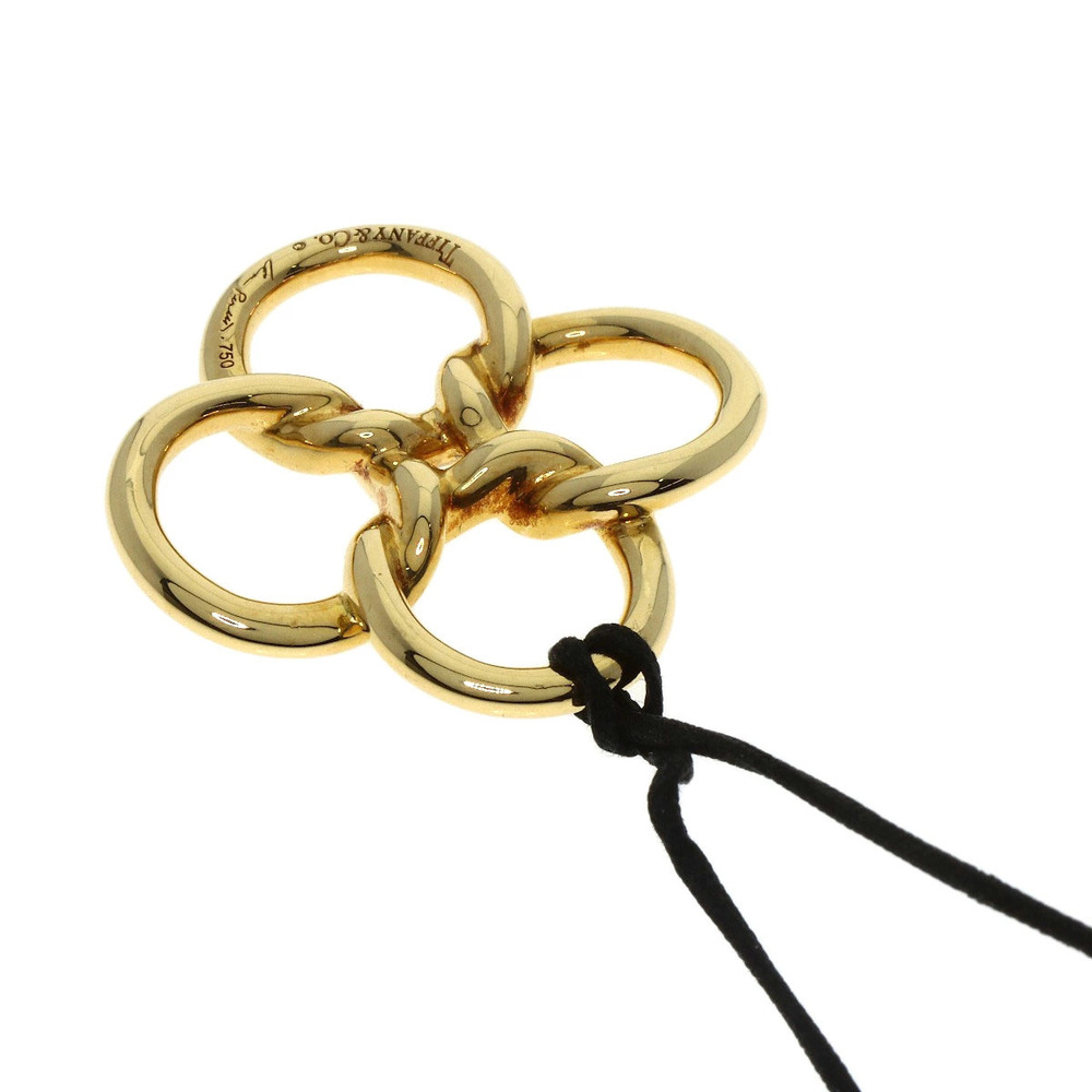 Tiffany Co Quadro Folio Clover Necklace Yellow Gold